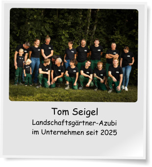 Tom Seigel Landschaftsgrtner-Azubi im Unternehmen seit 2025